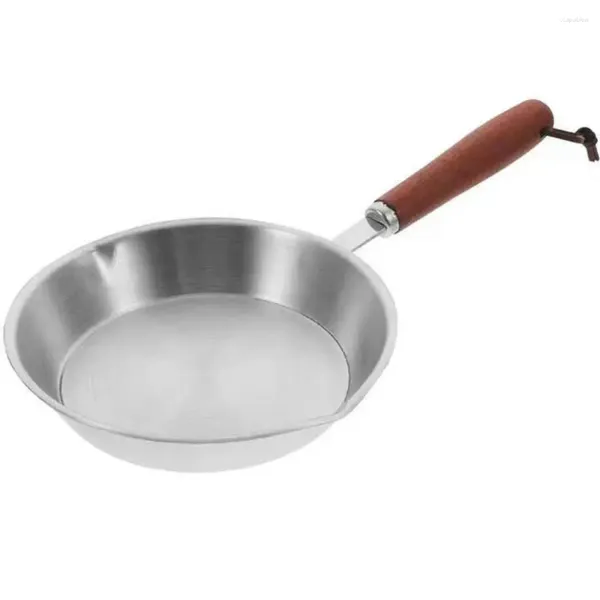 PANS FOU SACE 304 Pan à frire en acier inoxydable facile à nettoyer Cuisine antiadhésive 12/16 cm Small Omelette Chef