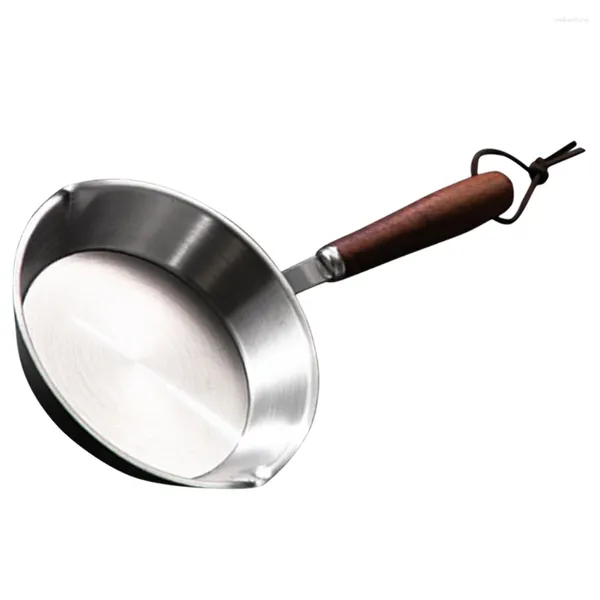 Poêles à frire en métal pratiques, ustensiles de cuisine en acier inoxydable, poêle chauffante à l'huile