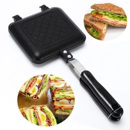 Pannen Sandwichmaker Aluminium Dubbelzijdig Koekenpan Non-stick Flip Grill Gemakkelijk schoon te maken Voor Ontbijt Pannenkoeken Toast Omeletten