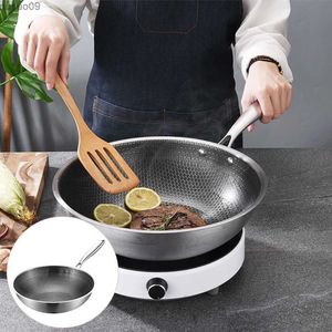 PANS roestvrijstalen bakplaat diepe friteuse Duurzame woks gasfornuis keuken zware dutyl2403
