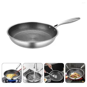 Sartenes Wok de acero inoxidable, sartén para huevos, desayuno, panal, sartén pequeña, olla antiadherente