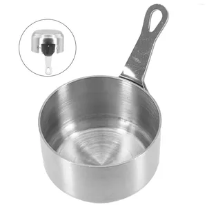 Casserole de sauce Stockpots avec un trou suspendu 1pcs 60-100 ml tasse de cuisine de cuisine laitière mini marque en acier inoxydable