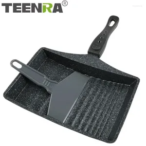 Sartenes TEENRA Wave Bottom Maifanite Stone Egg Rolling Pan antiadherente para freír tocino huevos de perro fabricante para el desayuno herramientas de cocina