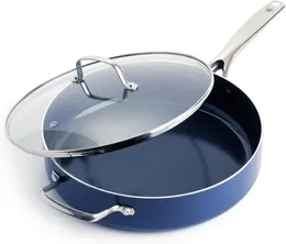 Pans toxine Free Ceramic Metal Ustens lave-vaisselle SAFE 5QT Saute Panultimate Nastick Sketet For Effortless Cooking