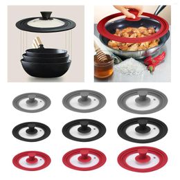 Couvercles universels de couvercle de casserole en verre de Silicone de casseroles pour des couvercles de remplacement d'ustensiles de cuisine de casseroles