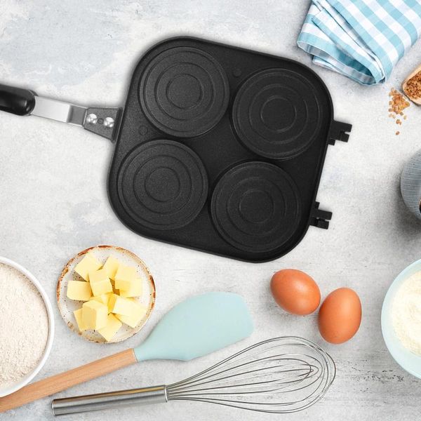 Sartenes con rueda para tarta, herramienta para cocinar huevos, cocina para el hogar, molde para desayuno, sartén, bandeja para hornear creativa frita, antiadherente