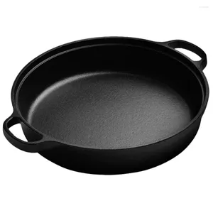 Casseroles Wok marmite en fonte cuisson marmites de Camping cuisinière poêle Non collante soupe extérieure ustensiles de cuisine