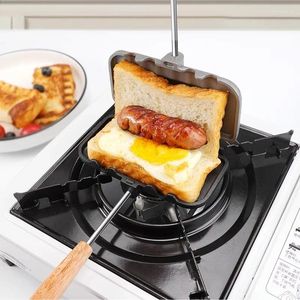 PANS XTL Home Mini Gegrilde Sandwich Molds Dubbelzijdige toast bakpan anti-aanbakontstick ontbijt maker worst frituren