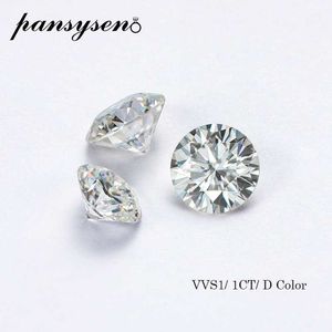 PANSYSEN 6,5 MM corte redondo 1CT 100% Moissanite Natural VVS1 D Color piedras preciosas sueltas DIY personalizar joyería con certificado GRA H1015