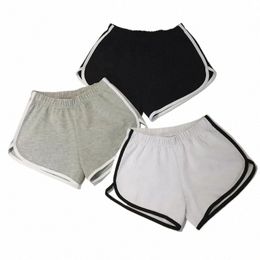 Pantales Cortos de Verano Para Mujer, Shorts Sencillos Para Yoga, Playa, Ocio, Deportes, Interiores y Exterieures Q4vn#