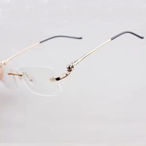 Panther Eyeglasses Cadre Fashion Glass Eye Lunets Luxury Designer Luxury Élégant Carter Nouveaux lunettes transparentes Cadre de lunettes