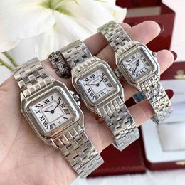 Panther Watch date Japon Quartz Poignet Panther montre Femmes hommes couple broche bleue sport Horloge en acier inoxydable Rome Cadran montres2797