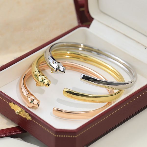 bracelet panthere bracelet breloque pour femme designer Emerald Gold 18K T0P qualité plus haute qualité compteur style classique luxe stud cadeau d'anniversaire 002