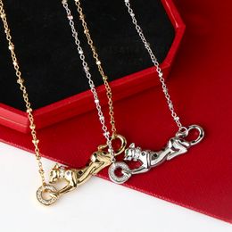 panthere ketting voor dames ontwerper voor man diamant smaragd verguld 18K T0P kwaliteit hoogste teller kwaliteit klassieke stijl exquise cadeau mode 008