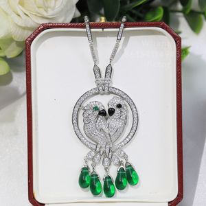 Panthere ketting voor vrouwelijke ontwerper voor man Diamond Emerald Gold Ploated 18K T0P Kwaliteit Hoogste Counter Kwaliteit Fashion Classic Style Anniversary Gift 013