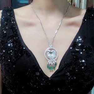 Panthere ketting voor vrouwelijke ontwerper voor man Diamond Emerald Gold vergulde 18k diamant luxe hoogste aanrechtskwaliteit mode met doos 013