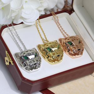 Panthere ketting uitgehold voor vrouwelijke ontwerper voor man ingelegd met Emerald Gold Ploated 18K T0p Kwaliteit Hoogste Tegenkwaliteit mode -sieraden voortreffelijk geschenk 002