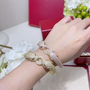 Diamants de la série Panthere bracelet en or 18 carats ne se fanent jamais réplique officielle bijoux de qualité supérieure bracelets de marque de luxe bracelet style classique cadeaux de qualité supérieure
