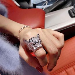 Серия Panthere, большое кольцо, официальные репродукции роскошного бренда, классический стиль, Высочайшее качество, позолоченные механические кольца с изображением пантеры 18 К, бренды303P