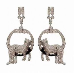 Panthere série boucles d'oreilles 925 argent envergée anti-allergique Amart Studs Trinity Ladies Slewing Brand Designer Style Classic Fashion Jewe2403719