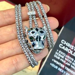 Panthere série de bijoux Personnalisation des diamants de luxe Colliers de pendentif Brand Designer Top Quality AAAAA Populaire 18k en laiton reproduction officielle
