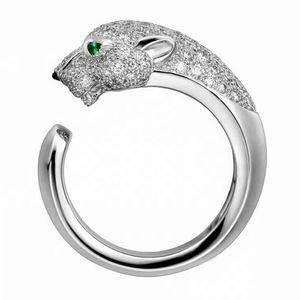 Panthere-serie ring diamanten luxe merk officiële reproducties Topkwaliteit 18 K vergulde ringen merkontwerp nieuwe verkoop diamant a276K