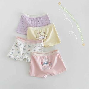 Slipje 2-11 ton babymeisjes katoen ondergoed zachte shorts kinderboksen ondergoed 4 stuks/packl2405