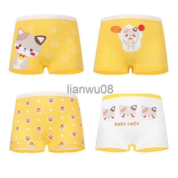 Slipje 212Y Kinderen 4 PiecesLot Ondergoed Hoge Kwaliteit Katoen Meisjes Slipje Leuke Patroon Kids Boxer Briefs Kind Zacht meisje Broek x0802