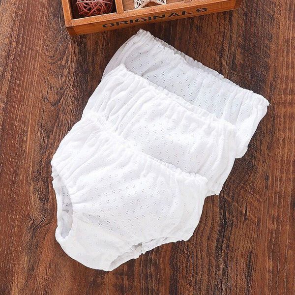 Bragas 3/Uds. Calzoncillos para niños niñas bebé blanco Simple elástico transpirable ropa interior de algodón bragas