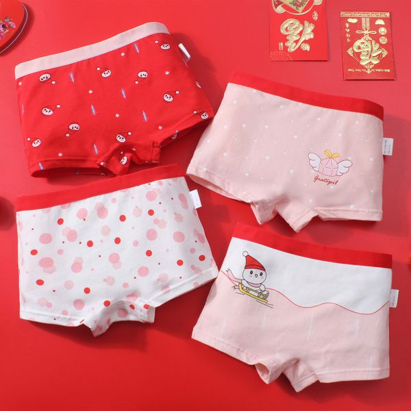 Culottes 4 pièces Lot 2 12Y sous-vêtements pour enfants coton filles modèle mignon enfants Boxer slips enfant doux fille pantalon pantalon de sécurité 221205