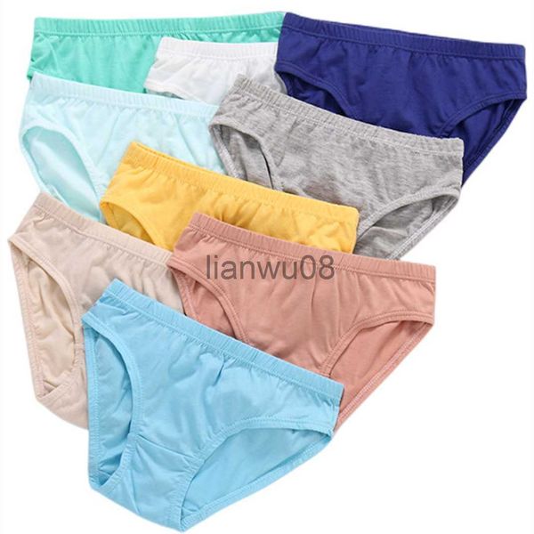 Bragas 4 Uds. Calzoncillos suaves para niños ropa interior de Color sólido niños niñas calzoncillos saludables tamaño 100160 niños suaves 95 calzoncillos transpirables de algodón x0802