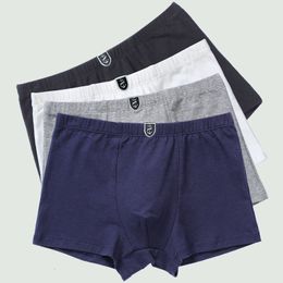 Slipje 4 stks veel pure kleur jongens ondergoed broek biologische katoenen onderbroek voor tienerkinderen shorts zachte babykleding 221205