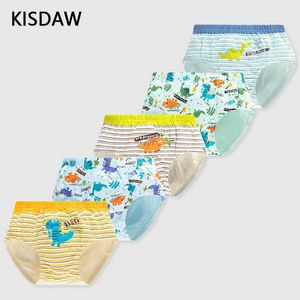 Culotte 5 pièces / lot garçons sous-vêtements coton enfants sous-vêtements sous-vêtements respirants pour garçons dinosaure dessin animé kid antie child camions y240528