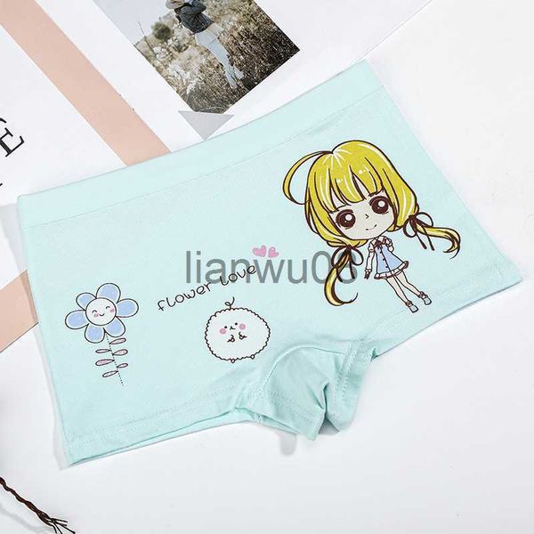 Culottes 8 Ans Filles Pur Coton Boxer Briefs Dessin Animé Mignon Petite Fille Shorts PinkYellow 4Pcs beaucoup x0802