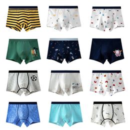 Culottes sous-vêtements pour enfants pour enfants Shorts de bande dessinée sous-vêtements en coton doux garçons 24 paires 230322