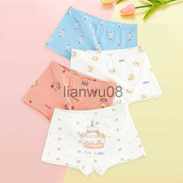 Bragas Ropa interior para niñas Pure Cotton Class A Little Princess Boxer Briefs New Style Big Children's Cute Children's Boxer Briefs x0802