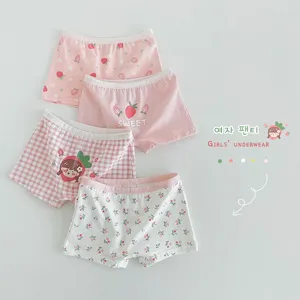 Culottes petites filles coton garçon shorts enfant en bas âge bébé princesse sous-vêtements (paquet de 4)