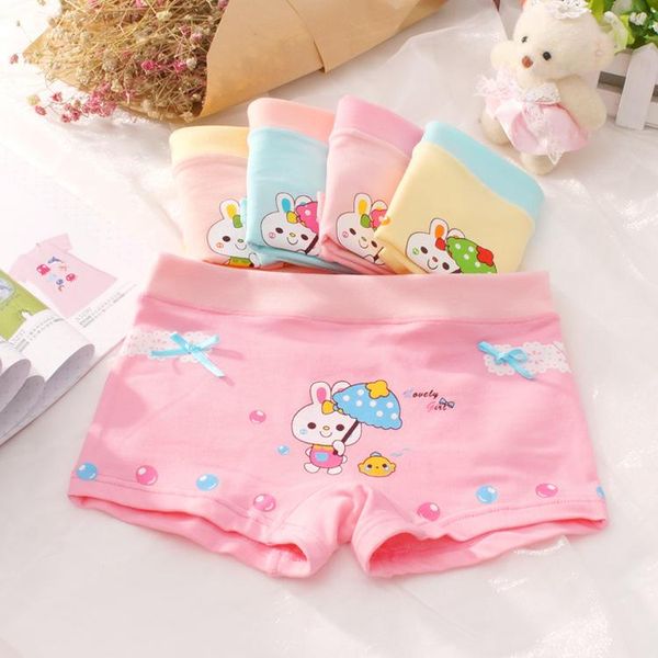 Culotte échantillon de filles sous-vêtements filles coton coton brisé sous-pants plats 2 à 9 ans couleurs de mixage groupe 2 tz01