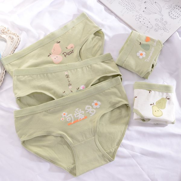 Culottes culottes adolescentes sous-vêtements imprimés floraux slips pour jeunes filles confortables en coton Grenn sous-vêtements pour enfants 20220906 E3