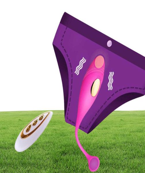 Bragas Control remoto inalámbrico del vibrador Huevo vibrante Consolador usable Punto G Estimulador del clítoris Juguete anal de la vagina para mujeres Q06029429825