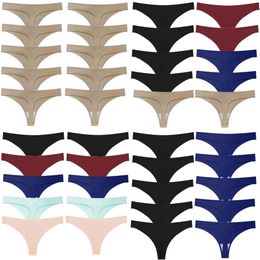 Culotte de 10 pcsset de culottes Sexe sexy sous-vêtements féminins sans couture plus taille sxxxl lingerie soild gstring string 10pcs 231031 pcs 2331