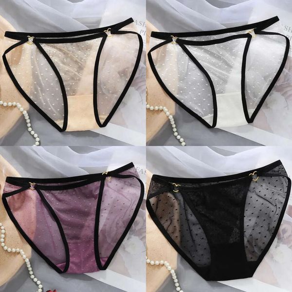 Culotte de dentelle de femmes sous-vêtements pour femmes sexy basse taille confortable moush doux transparent creux