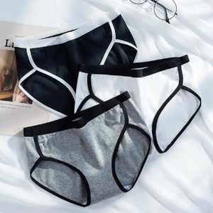 Slipje dames vrouwen mid-taist katoen solide eenvoudige sport ondergoed meisjes slips comfortabel ademende vrouwelijke lingerie