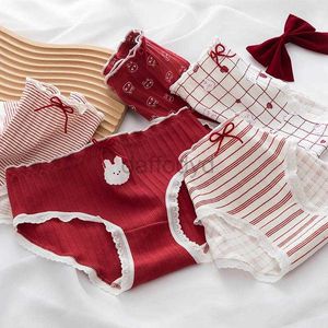 Slipje Dames Dames Slipje 5st Sexy Katoenen String Ondergoed Dames Lingerie Naadloze Slips Veel Schattig Panty Ruches Jonge Meisjes Zoete Kawaii Thongs ldd240311