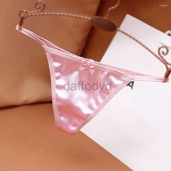 Culottes Femmes Femmes Culottes Femmes Sous-Vêtements Sexy Femmes Lingerie Satin Haute Qualité Dames Filles String T-back Panty Slip ldd240311