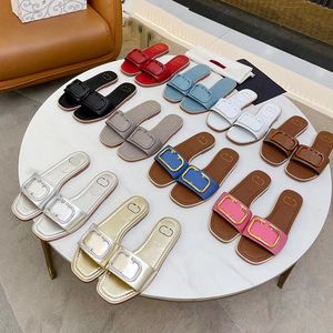 Pantoufle Slipper schuimlopers Sliders voor vrouwelijke Designer Slippers Oran Sandaal Fashion Sandals Echt lederen vrouwen