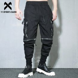 Pantalons 11 Bybb Dark amovible poches de fermeture à glissière Pantalons de fret Hip Hop Streetwear Tactical Pantals Men Techwear Joggers Pantal