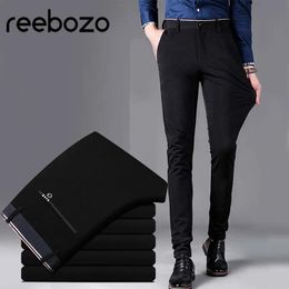 Broek 2019 Officiële Business Casual Pak Broek Voor Mannen Mode Lange Broek Mannelijke Katoen Effen Trouwjurk Slim Fit Plus Big size 2840