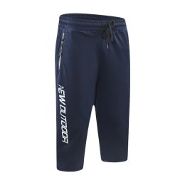 Pantalons 2021 hommes Sport Pantalon Cropped Pant à cordon Poches de fermeture à glissière Formation en 3/4 Pantal