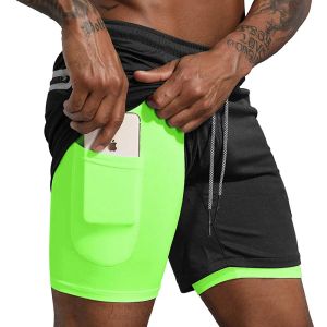 Broek 2022 Camo Men Sports shorts 2 In 1 Gym Quickdrying Fiess Running Panty Sportswear Athletic Workout Training Short Pants